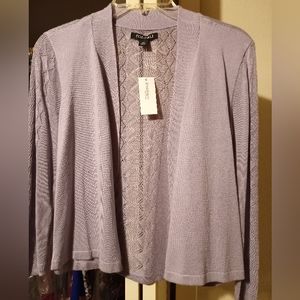 NWT Dressbarn Roz & Ali Lavendar XS Cardigan